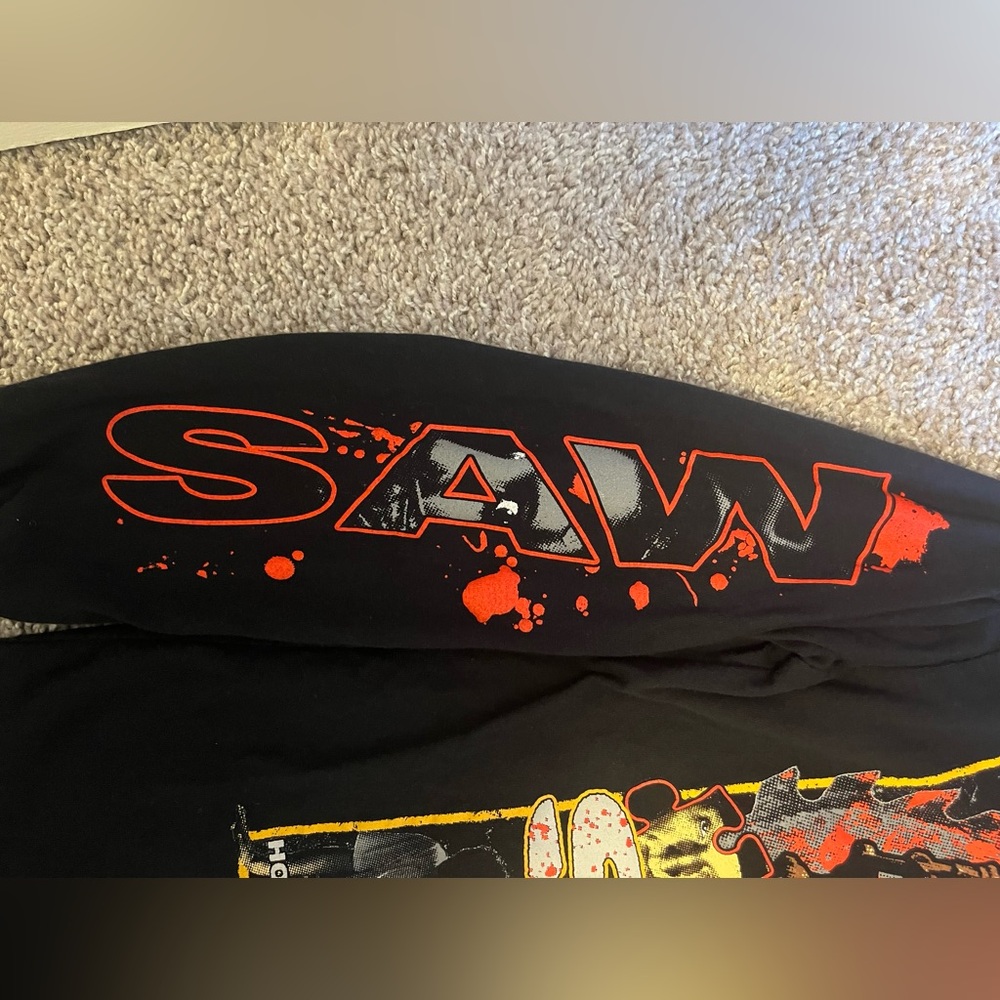 SAW 2004 Graphic Horror Long-Sleeve Tee - Black - Picture 4 of 8